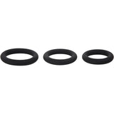Adam & Eve Silicone Penis Ring Set - Black Cock Rings - Set of 3 Sizes - Image 149