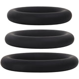 Adam & Eve Silicone Penis Ring Set - Black Cock Rings - Set of 3 Sizes - Image 175