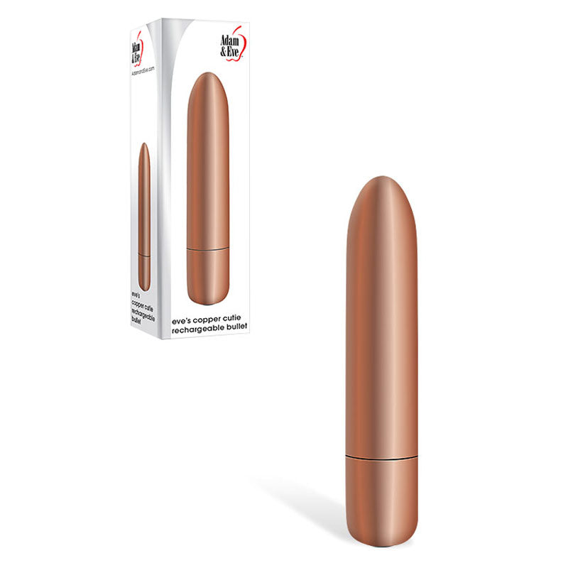 Adam & Eve COPPER CUTIE Rechargeable Bullet - Copper 10 cm Bullet