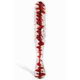 Adam & Eve Sweetheart Swirl Glass Dildo - Clear/Red Glass 22 cm Dildo - Image 142