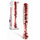 Adam & Eve Sweetheart Swirl Glass Dildo - Clear/Red Glass 22 cm Dildo - Image 86