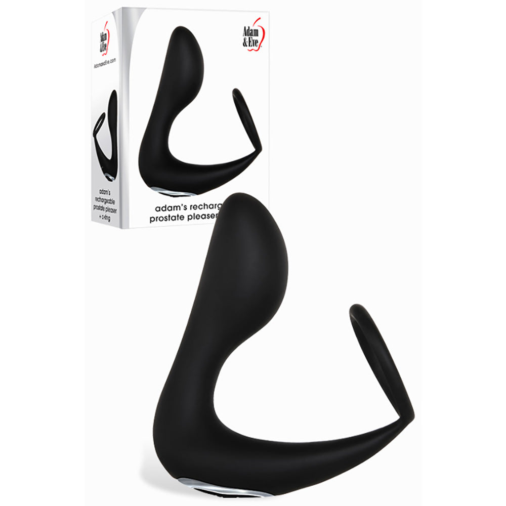Adam & Eve Adam's Rechargeable Prostate Pleaser & C-Ring - Black Anal