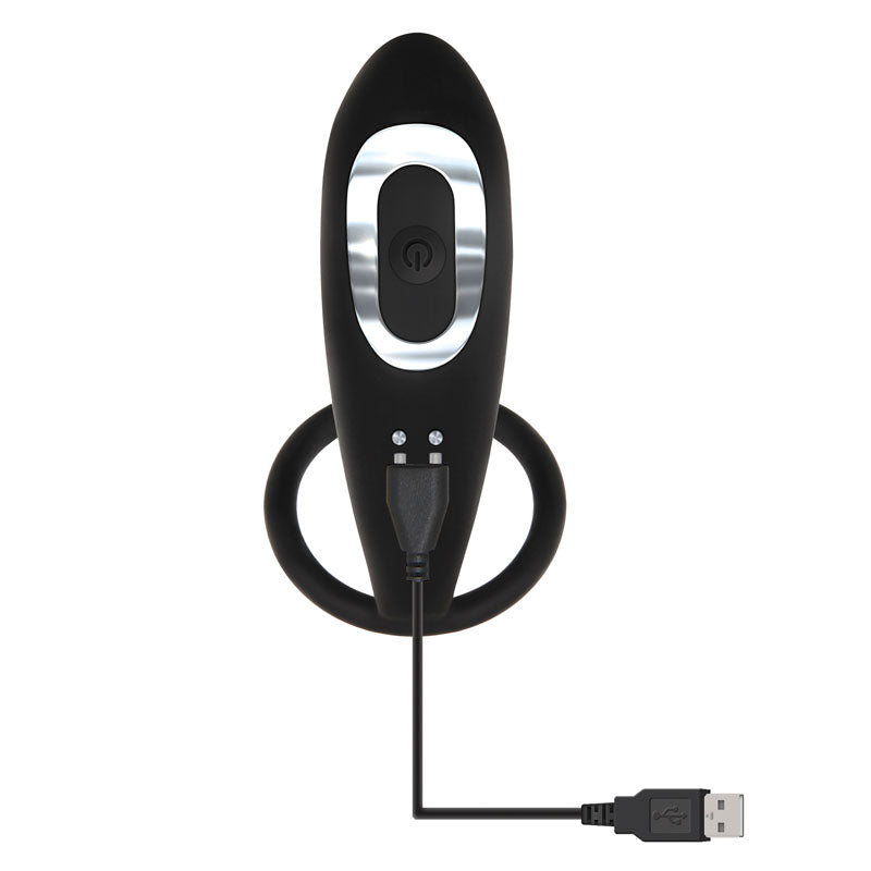 Adam & Eve Adam's Rechargeable Prostate Pleaser & C-Ring - Black Anal
