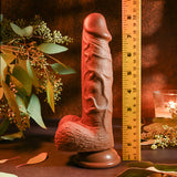 Evolved REALISTIC DILDO 8'' DARK - Brown 21 cm Dong - Image 8