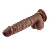 Evolved REALISTIC DILDO 8'' DARK - Brown 21 cm Dong - Image 9