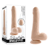 Evolved PEEK A BOO VIBRATING DILDO LIGHT - Flesh 20.3 cm USB Rechargeable Vibrating Uncut Dong - Image 1
