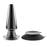 Evolved ADVANCED METAL PLUG - Black Chrome 13.8 cm USB Rechargeable Vibrating Butt Plug - Image 2