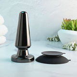 Evolved ADVANCED METAL PLUG - Black Chrome 13.8 cm USB Rechargeable Vibrating Butt Plug - Image 4