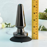Evolved ADVANCED METAL PLUG - Black Chrome 13.8 cm USB Rechargeable Vibrating Butt Plug - Image 8