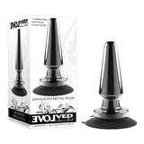 Evolved ADVANCED METAL PLUG - Black Chrome 13.8 cm USB Rechargeable Vibrating Butt Plug - Image 1
