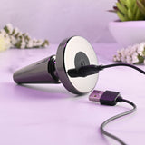 Evolved BEGINNER METAL PLUG - Black Chrome 11.2 cm USB Rechargeable Vibrating Butt Plug - Image 8