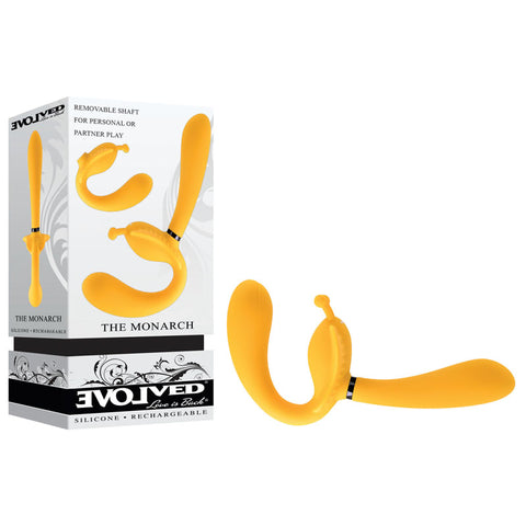 Evolved THE MONARCH - Yellow USB Rechargeable Multi Use Couples Vibrator - Image 1