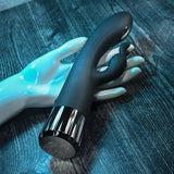 Evolved Heat Up & Chill - Black 24.1 cm USB Rechargeable Heating & Cooling Rabbit Vibrator - Image 4