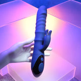 Evolved The Ringer - Blue 23.8 cm USB Rechargeable Rabbit Vibrator - Image 4