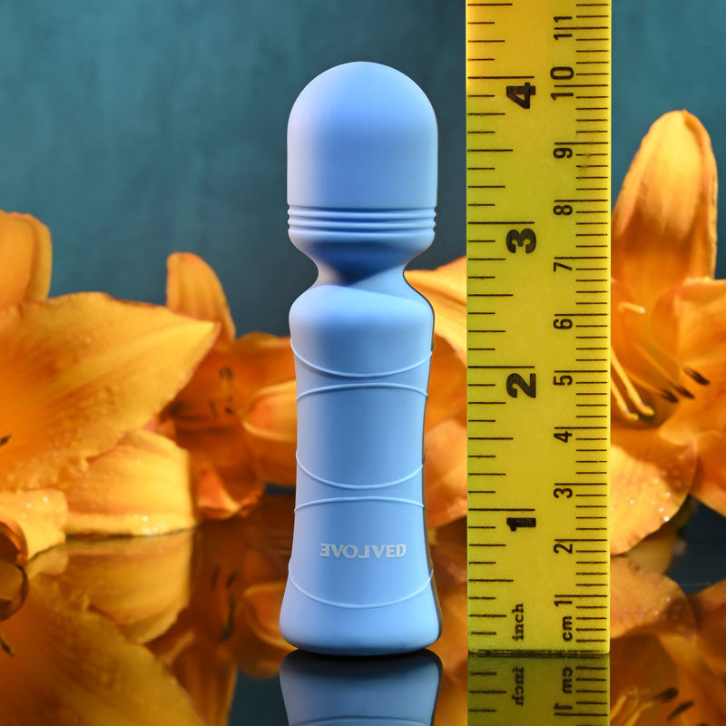 Evolved Out Of The Blue 10.5 cm USB Rechargeable Mini Massager Wand