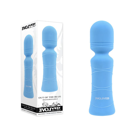 Evolved Out Of The Blue - Blue 10.5 cm USB Rechargeable Mini Massager Wand - Image 1