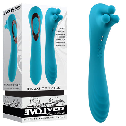 Evolved HEADS OR TAILS 19.3 cm USB Rechargeable Dual Ended Massager