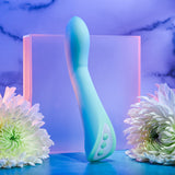 Evolved COME WITH ME - Teal 20.3 cm USB Rechargeable Vibrator with Flicking Head - Image 4