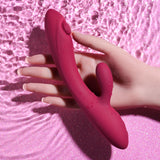 Evolved JAMMIN' G - Burgundy 20.1 cm USB Rechargeable Rabbit Vibrator - Image 2