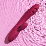 Evolved JAMMIN' G - Burgundy 20.1 cm USB Rechargeable Rabbit Vibrator - Image 4