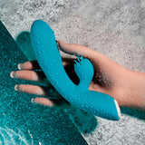 Evolved FIERCE FLICKER - Blue 19.5 cm USB Rechargeable Rabbit Flicker Vibrator - Image 4