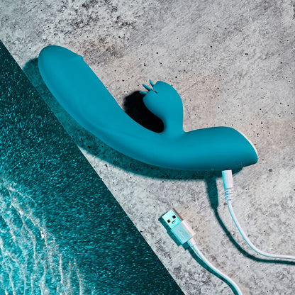 Evolved FIERCE FLICKER - Blue 19.5 cm Rabbit Flicker Vibrator