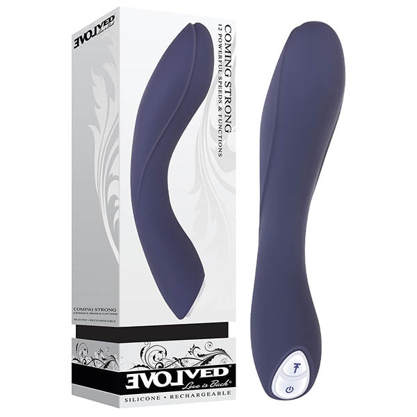 Evolved Coming Strong - Navy Blue 119 cm (7.5'') USB Rechargeable Vibrator - Image 1
