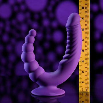 Evolved THE RIDER - Purple USB Rechargeable Double Ended Vibrator with Wireless Remote