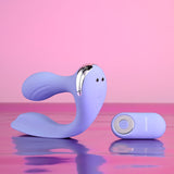 Evolved EVERY WAY PLAY - Purple 12.8 cm USB Rechargeable Rabbit Vibrator with Wireless Remote Control - Image 3
