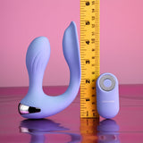 Evolved EVERY WAY PLAY - Purple 12.8 cm USB Rechargeable Rabbit Vibrator with Wireless Remote Control - Image 6
