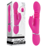 Evolved PINK DRAGON - Pink 24.2 cm USB Rechargeable Thrusting Rabbit Vibrator - Image 1