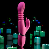Evolved PINK DRAGON - Pink 24.2 cm USB Rechargeable Thrusting Rabbit Vibrator - Image 3