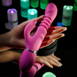 Evolved PINK DRAGON - Pink 24.2 cm USB Rechargeable Thrusting Rabbit Vibrator - Image 6
