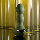 Evolved LIEUTENANT - Green 12.2 cm USB Rechargeable Vibrating Butt Plug - Image 3