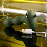 Evolved LIEUTENANT - Green 12.2 cm USB Rechargeable Vibrating Butt Plug - Image 9