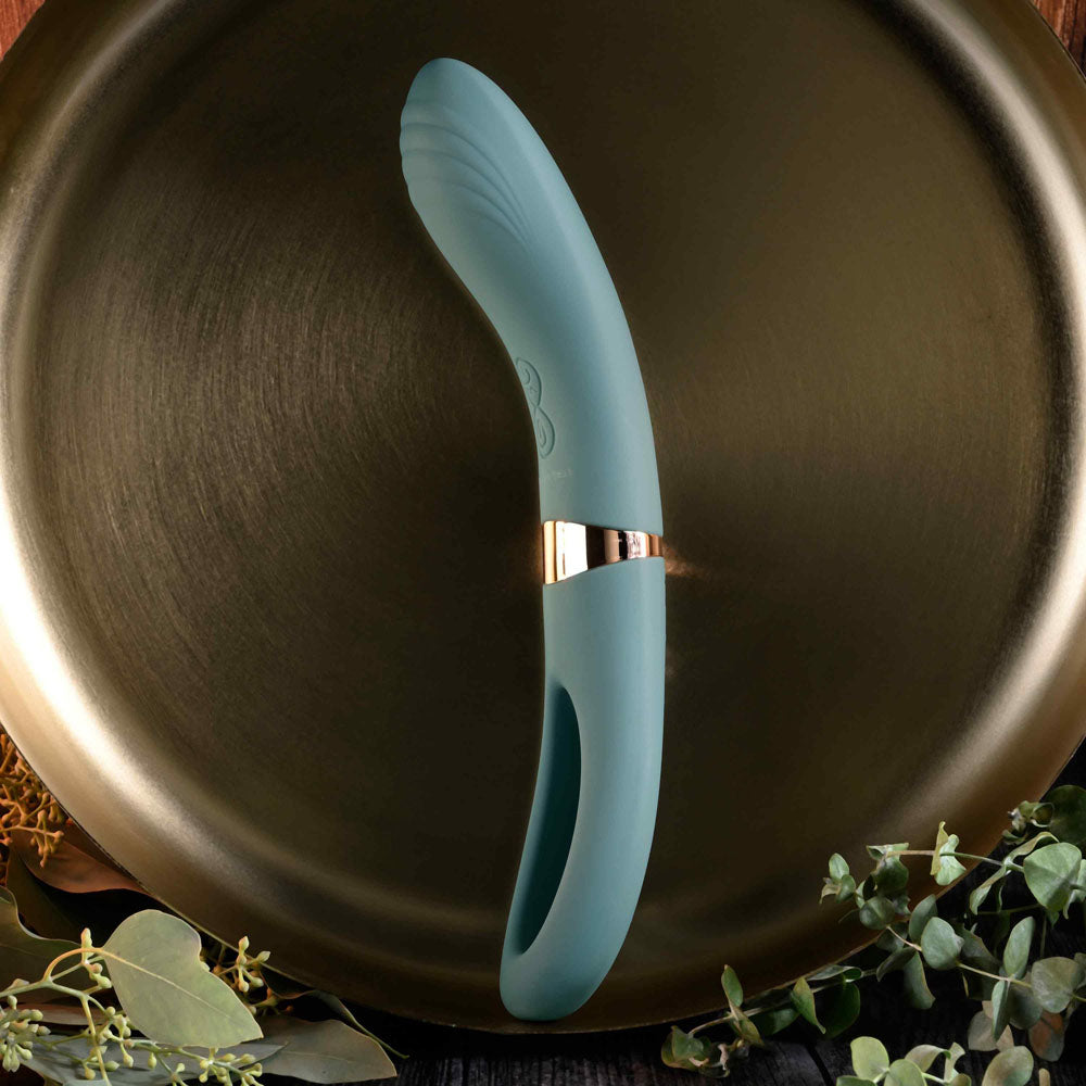 Evolved CHICK FLICK - Olive Green 24 cm Vibrator with Flicking Tip
