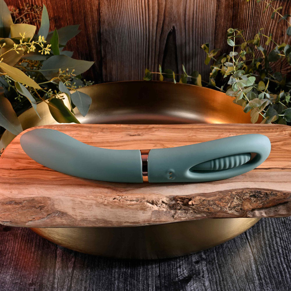 Evolved CHICK FLICK - Olive Green 24 cm Vibrator with Flicking Tip