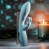Evolved BOSS BUNNY - Baby Blue 20.1 cm USB Rechargeable Rabbit Vibrator - Image 2