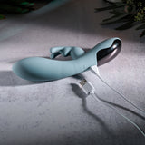 Evolved BOSS BUNNY - Baby Blue 20.1 cm USB Rechargeable Rabbit Vibrator - Image 9