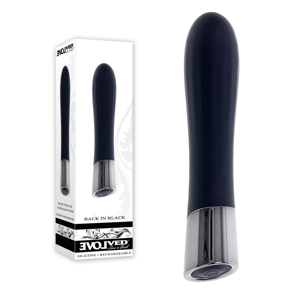 Evolved BACK IN BLACK 11.9 cm USB Rechargeable Bullet