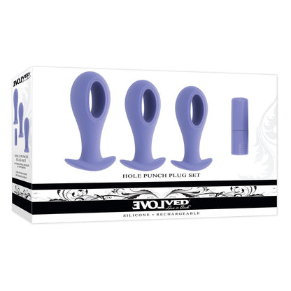 Evolved HOLE PUNCH PLUG SET - Purple Butt Plugs Set of 3