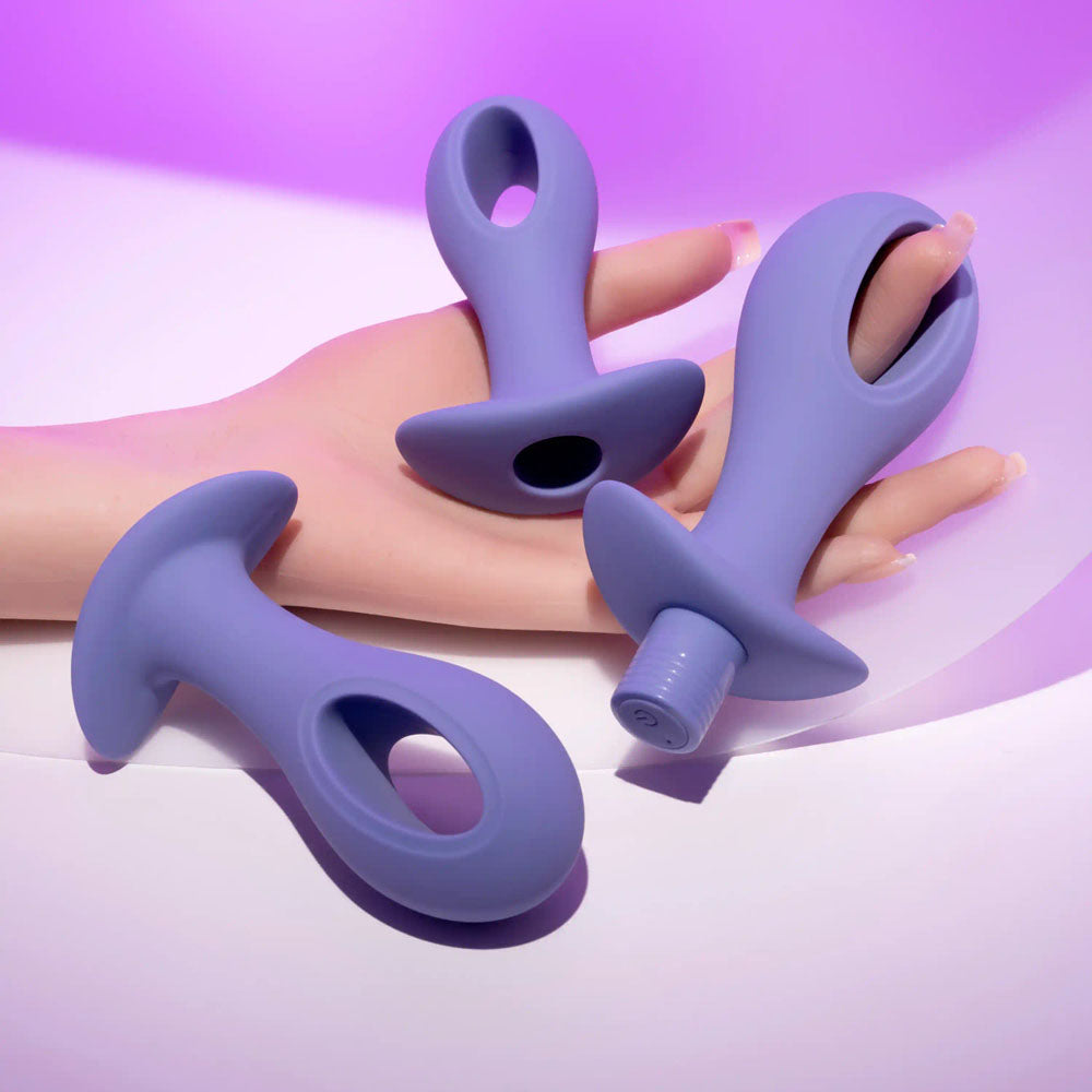 Evolved HOLE PUNCH PLUG SET - Purple Butt Plugs Set of 3