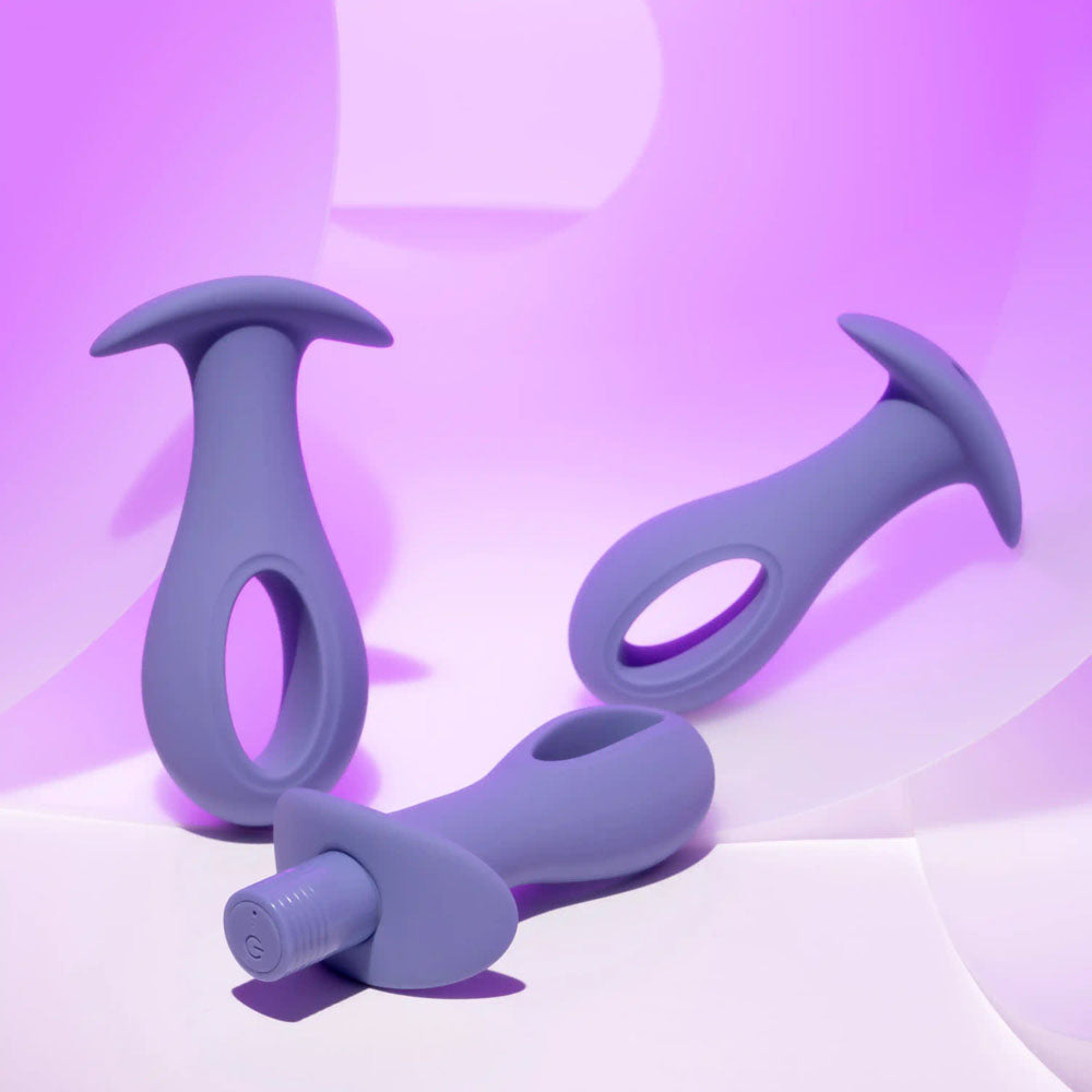 Evolved HOLE PUNCH PLUG SET - Purple Butt Plugs Set of 3