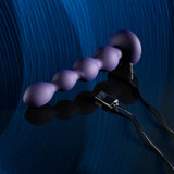 Evolved PLEASURE ORBIT - Navy Blue 17.8 cm USB Rechargeable Twirling & Vibrating Anal Beads with Remote - Image 8