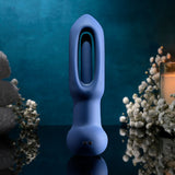 Evolved THE FLAPPER - Blue 14 cm USB Rechargeable Vibrating and Flapping Butt Plug with Remote - Image 3