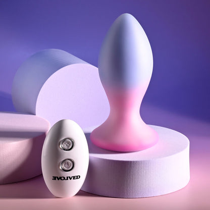 Evolved PARADISE PLUG - Pink/Purple 10.5 cm Vibrating Butt Plug