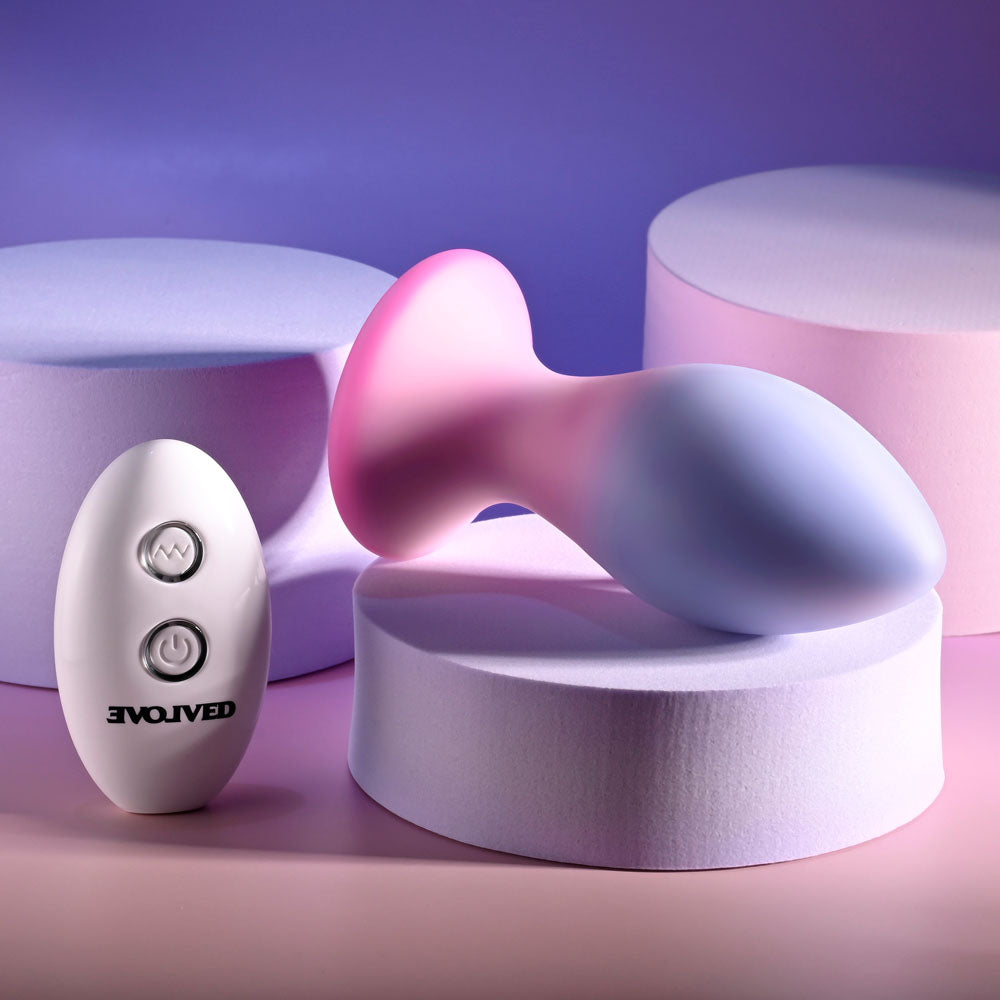 Evolved PARADISE PLUG - Pink/Purple 10.5 cm Vibrating Butt Plug