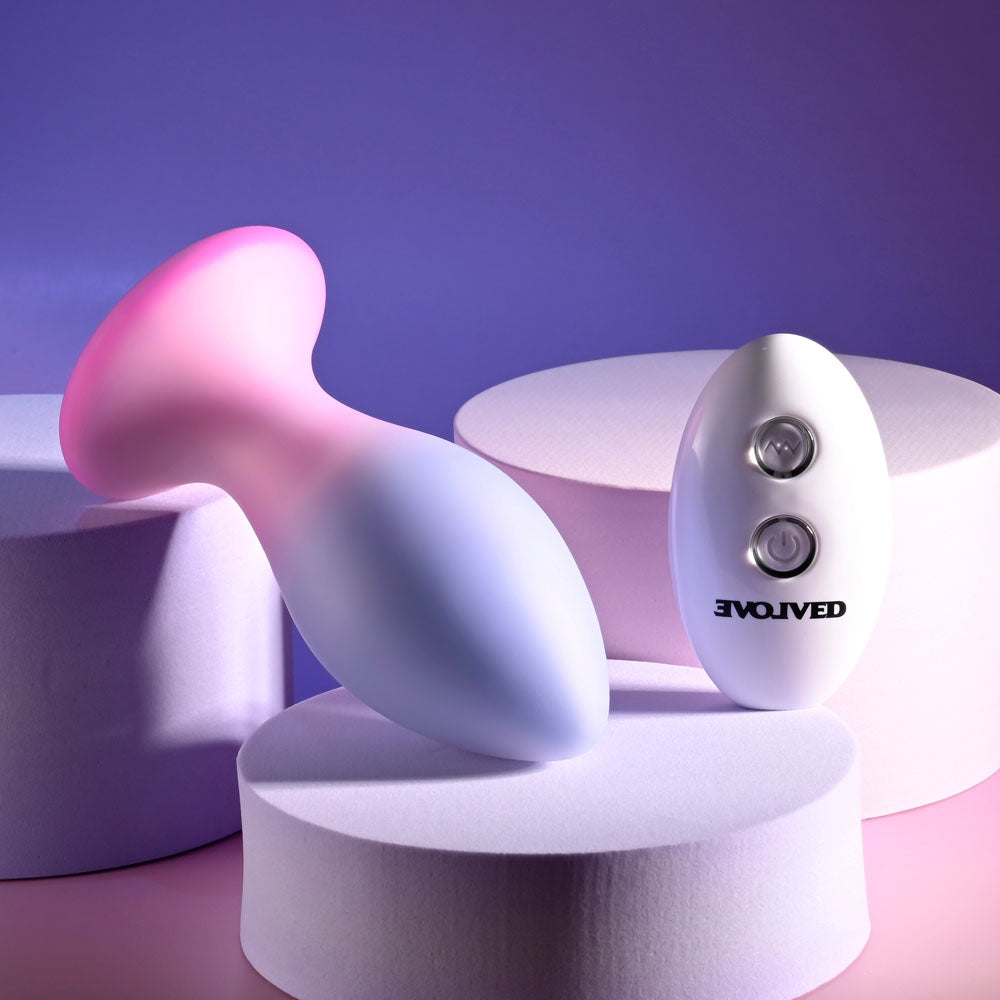 Evolved PARADISE PLUG - Pink/Purple 10.5 cm Vibrating Butt Plug