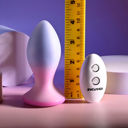 Evolved PARADISE PLUG - Pink/Purple 10.5 cm Vibrating Butt Plug