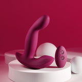 Evolved COME ON OVER - Burgundy Red 15.9 cm USB Rechargeable Vibrator with Wireless Remote - Image 3